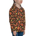 thumbnail image 3 of Picia Forest Squirrel Pattern Youth Hoodie - Warm Pullover Sweatshirt with Kangaroo Pocket, Ideal for Boys and Girls-Small, 3 of 6
