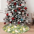 thumbnail image 5 of Rateoe Happy Easter Print Christmas Tree Skirt 30" for Xmas Holiday New Year Party Circle Tree Mat Ornaments Decoration, 5 of 7