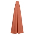 thumbnail image 5 of Avolia Plus Size Women Summer Casual Dress Solid Color Breathable Polyester Everyday Outing Wear Orange XL, 5 of 8