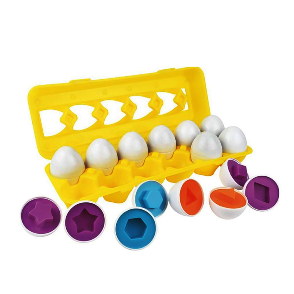 6 Pack Smart Pairings Eggs Shape For Children Baby Blocks Educational Toys New 