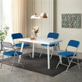 thumbnail image 2 of VINGLI Padded Folding Chairs with Thick Seat Cushion, Portable, Durable & Extra Comfortable Foldable Chairs for Indoor & Outdoor Events, Banquet, Party, Dinning, Work, Craft, Fabric, Navy Blue, 4 Pack, 2 of 8