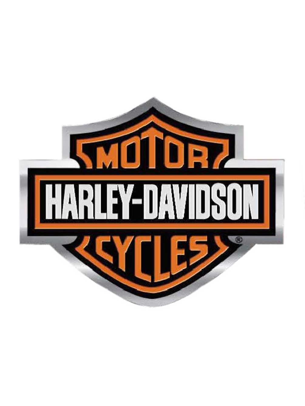 Harley-Davidson Bar & Shield Logo Bendable Aluminum Decal, Orange