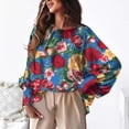 thumbnail image 2 of Camiseta de manga larga con cuello redondo y manga de muñeca para mujer de primavera y otoño Pompotops  FGAJ7186, 2 of 8