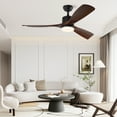 thumbnail image 7 of Bright Corners  Modern Ceiling Fan with Light and Remote Control, Brown (Set of 2), 7 of 7
