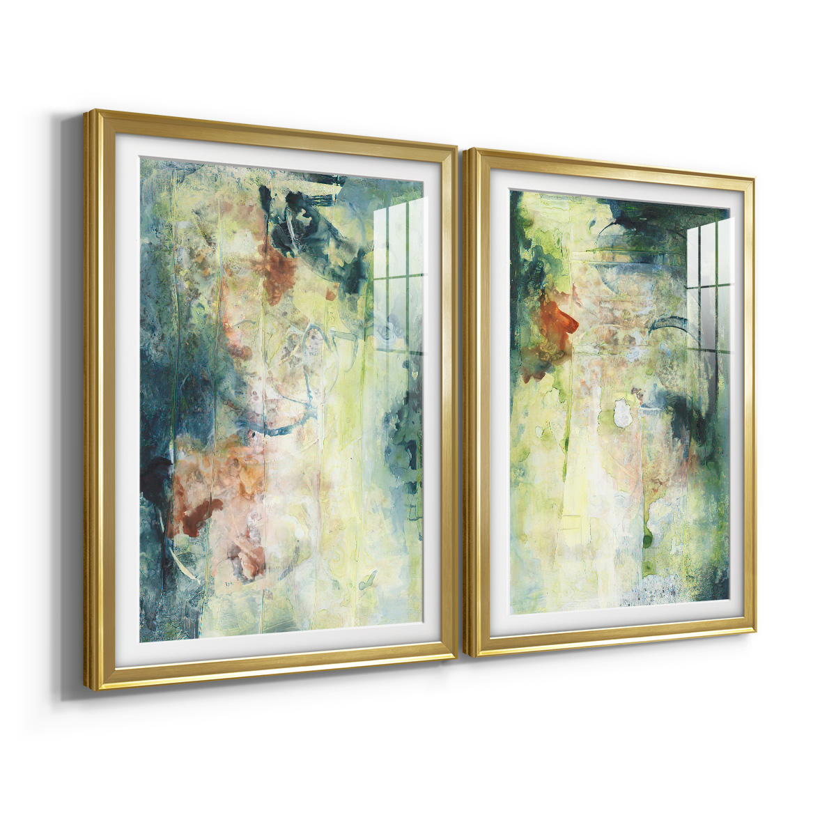 Wexford Home Nature's Elements I Premium Framed Print, 18.5" x 24.5" - Ready to Hang, Gold (Set of 2)