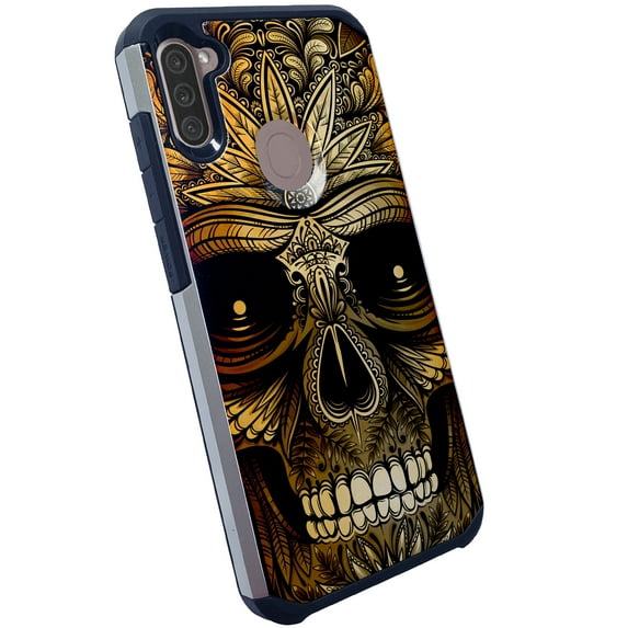 DALUX Hybrid Slim Phone Case Compatible with Galaxy A11 (2020) - Oriental Fan