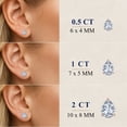 thumbnail image 6 of JeenMata 2 Carat Pear Solitaire Moissanite Stud Earrings for Women, Earrings for Men, 18K Rose Gold Plated, Hypoallergenic Earrings, D VS1, Stud Earring for Woman, Jewelry, Gift, Earrings, 6 of 11