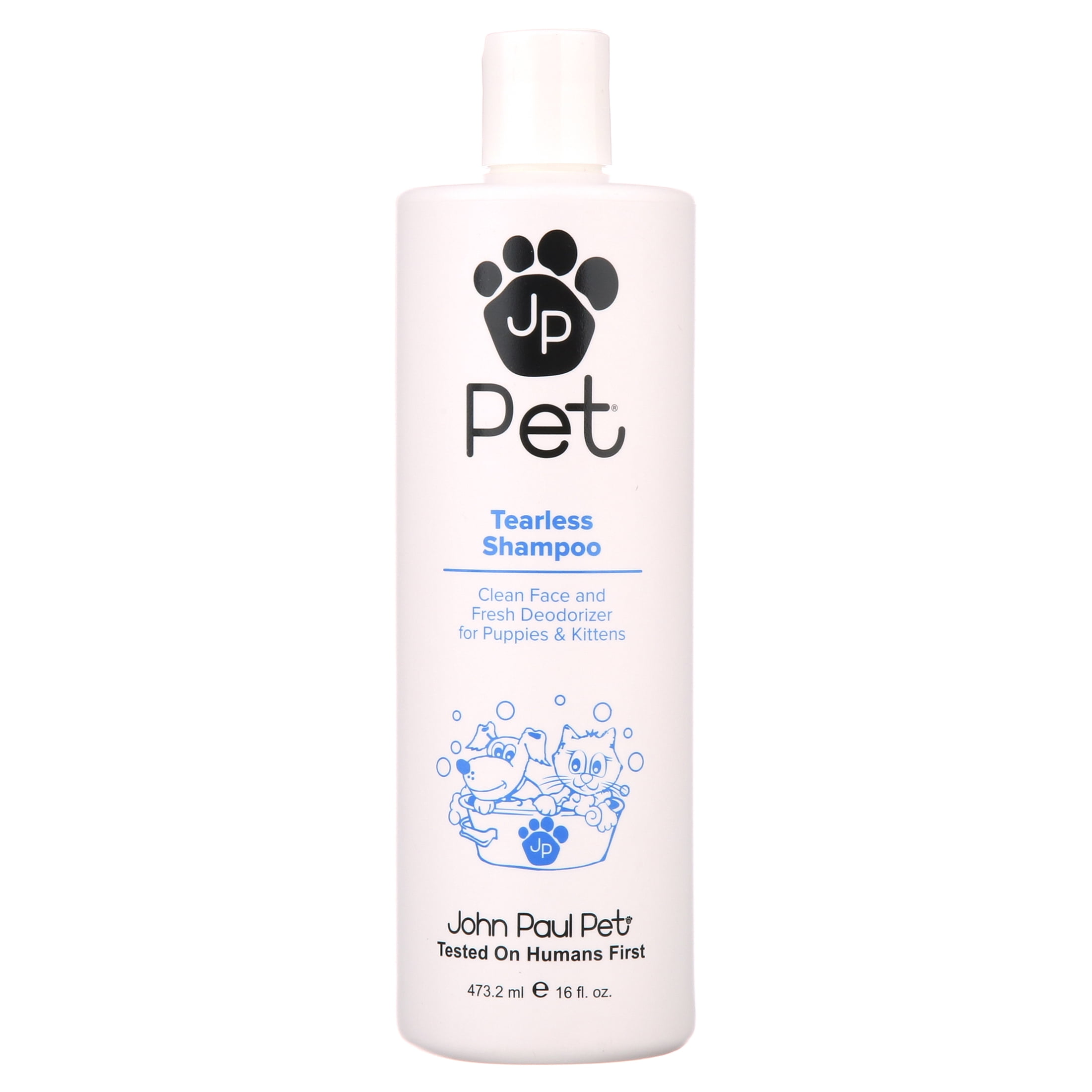John Paul Pet Tearless Odor Absorbing Shampoo, Clean and Fresh Low PH Formula for Puppies, Dogs, Kittens and Cats, 16-Ounce