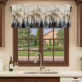 thumbnail image 6 of Tan Forest Curtain Valances for Windows, Kitchen Valance Window Treatments Panel 2 Pack, Trees Woods Vintage Natural Watercolor Rod Pocket Short Curtains for Bathroom Bedroom 42 x 18 Inch, 6 of 8