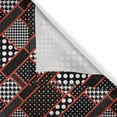 thumbnail image 6 of Ambesonne Shapes Valance & Curtain, Geometric Retro Illustration, 55"x45", Scarlet White Black, 6 of 6