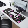 thumbnail image 2 of Long Mouse Pads for Desk,Pioneer Flower Floral Print Pattern Desk Mats on Top Of Desks, Desk Mouse Pad Extra Large with 3mm Non-Slip Base and Stitched Edge for Gaming,Office,Work,Home 31.5"x11.8", 2 of 6