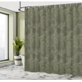 thumbnail image 5 of Ambesonne Vintage Palm Shower Curtain, Monochrome Leaves, 69"Wx84"L, Slate Brown Army Green, 5 of 5