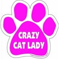 thumbnail image 2 of Car Magnet- Paw- Crazy Cat Lady- Pink- 5.5" x 5.5", 2 of 2