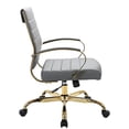 thumbnail image 3 of LeisureMod LeisureMod Benmar Home Leather Office Chair With Gold Frame, 3 of 4