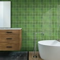 thumbnail image 4 of Thicker Green Peel and Stick Tiles- 10 pcs of 12" x 12" - 3D Adhesive Square Peel and Stick Tiles Backsplash for Kitchen, Bathroom, Removable, Waterproof, Vinyl Wall Tile, 4 of 12