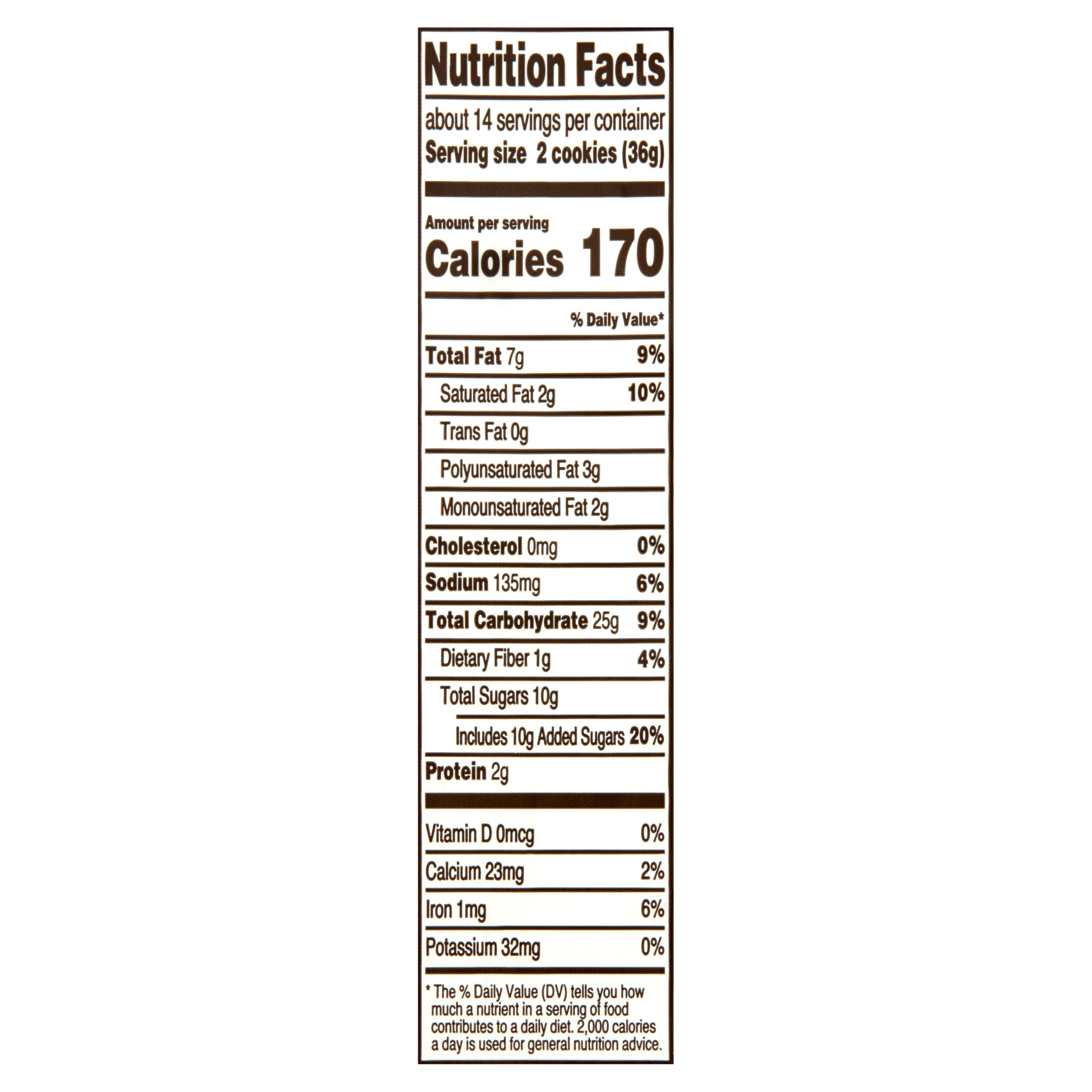Great Value Chocolate Chip Cookies, Family Size, 18 oz