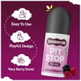 thumbnail image 5 of Scrubbingtons Pit Stop Kids Deodorant Natural Roll On For Children, Teens. Made in UK, 98% Natural Ingredients For Sensitive Skin. Paediatrician approved, Aluminium & Alcohol Free, Very Berry 75ml, 5 of 8