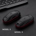 thumbnail image 2 of Protector Car Key Case Cover With Leather Key Shell Storage Bag Protector Cover Pocket Case For Tesla Accessories, 2 of 8