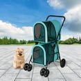 thumbnail image 6 of Kinbor Foldable Double Deck Waterproof Pet Stroller Dog Cat Detach Carrier Jogger, 6 of 7