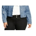 thumbnail image 3 of City Chic Women's Plus Denim Jacket Embellished Fall Blue Size 16, 3 of 3