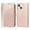 Rosegold, variant on Dteck Case For iPhone 13,360 Protection Shockproof Magnetic Flip PU Leather Wallet with Wrist Strap Stand Cover.For iPhone 13,Purple