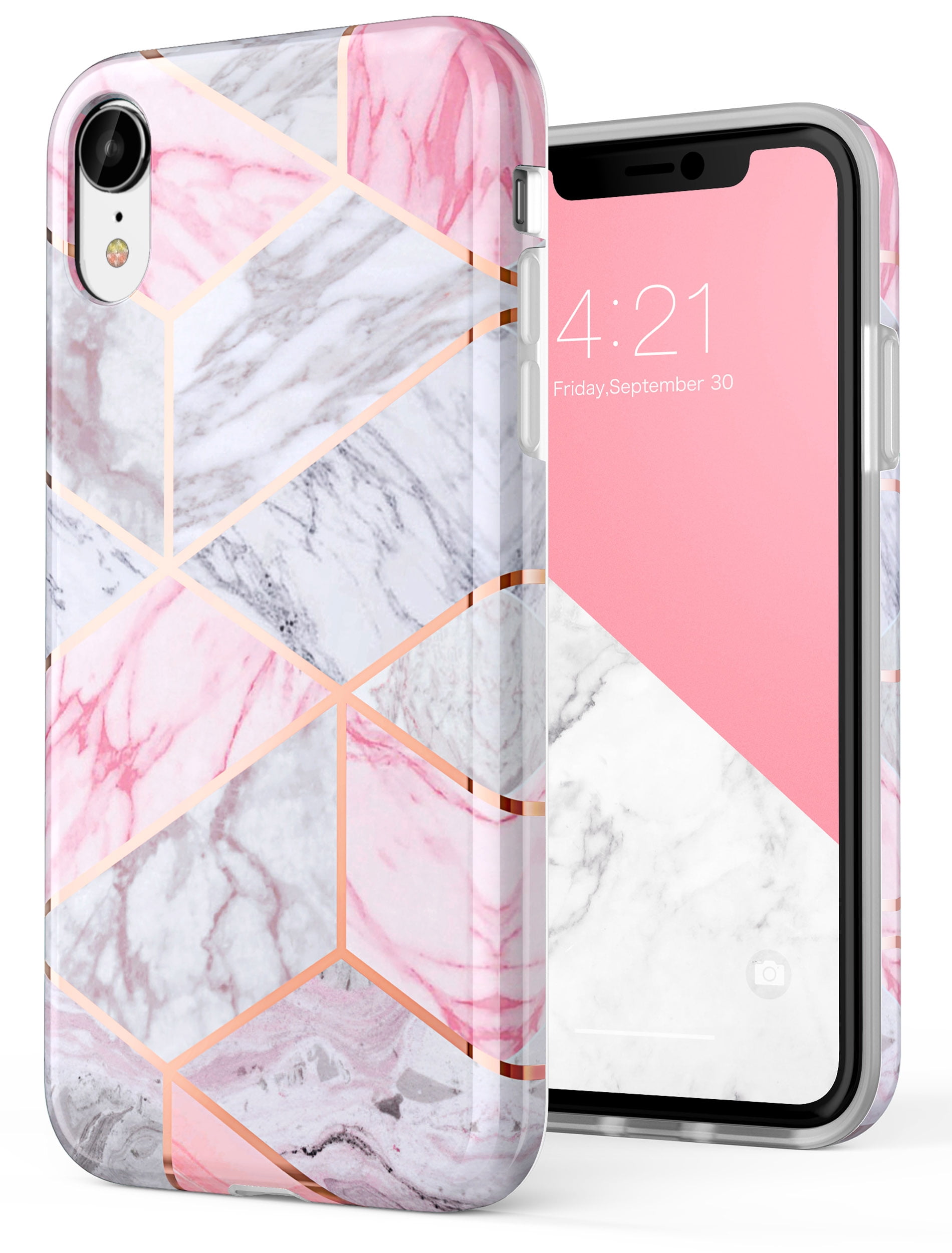 Clearance Elv Apple Iphone Xr 10 R Not For Xs X Or Max Versions Ultra Thin Slim Fit Soft Tpu Protective Case For Women And Girls Marble Pink Walmart Com