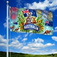 thumbnail image 2 of FLAGWIX Happy Australia Day Kangaroo and Koala Australian Grommet Flag MLN4787GF 5x8Ft - Decorative Indoor Outdoor Flag, 2 of 6