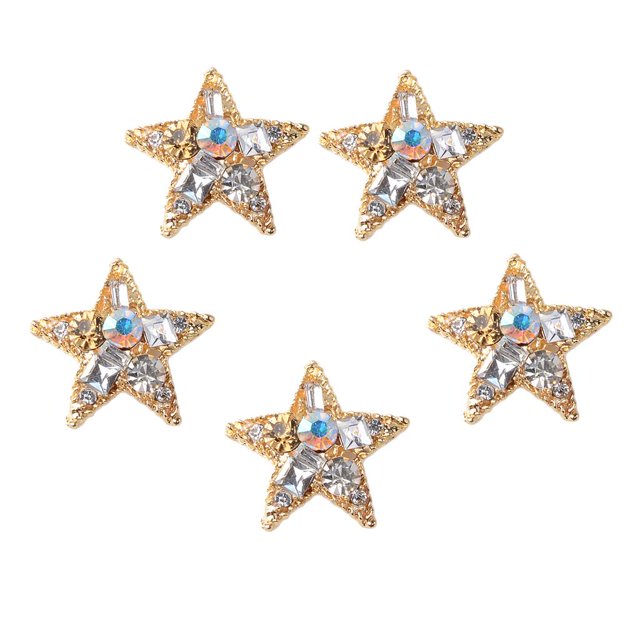 Estrella Flatback Rhinestones Adornos De De Imitación De Aleación De Estrellas Botones Flatback Rhinestone