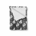 thumbnail image 2 of Tropical Soft Flannel Fleece Throw Blanket, Minimalist Toned Exotic Monstera Leaves Jungle Plants Rainforest Modern Design, Cozy Plush for Indoor and Outdoor Use, 70" x 90", Black White, by Ambesonne, 2 of 6
