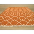 thumbnail image 5 of EORC Orange Handmade Polyester Transitional Reversible Moroccan Outdoor Rug, 5' x 8'-Color:Orange,Material:Polyester, 5 of 5