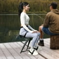 thumbnail image 1 of Asiento de silla portátil plegable oso ergonómico de hasta 100 kg taburete de soporte de piernas para la playa de jardinería interior senderismo al, 1 of 8