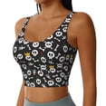 thumbnail image 2 of Zufioo Cute skull Print Women's Sports Vest, U-shaped Removable Chest Pad Sports Backless Top, Suitable for Fitness and Bodybuilding, Leisure and Daily Life-XX-Large, 2 of 8
