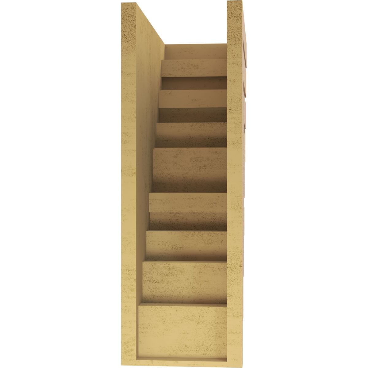 8"W x 16"D x 24"H Classic Landon Rough Cedar Woodgrain TimberThane Corbel, Primed Tan