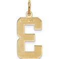 thumbnail image 4 of 14K Yellow Gold Large Polished Number 3 Charm (20.88 X 10.37) Made In United States lp03, 4 of 6