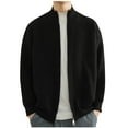 thumbnail image 1 of Styesk Mens Sweater Men's Solid Color Cardigan Knitted Sweater Lazy Style SWweater Jacket, 1 of 3