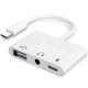 thumbnail image 1 of Adaptador USB-C AKWOR 3 en 1 AUX para auriculares OTG 60W PD, 1 of 8