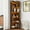 Walnut#305, variant on Living Room Display Shelves Corner Book Shelf - 5 Tier Corner Bookshelf Bookcase with Baffle, Freestanding L Shaped Display Shelf Stand with led lights for Home Office, Living Room, Bedroom, Kitchen