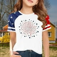 thumbnail image 2 of XXWXYD Boys Girls Patriotic Holiday Tee, July 4th Casual Short Sleeve Shirt, Stars Stripes Design Comfort Fit Top for Kids 3-14 Years, 2 of 5