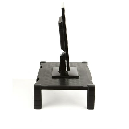 Mind Reader - Extra Wide Monitor Stand Riser - Black