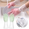 thumbnail image 2 of Gradient Color Kitchen Housework Gloves Clean Durable Laundry Clothes Latex Gloves, 2 of 6