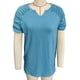 thumbnail image 2 of Camiseta holgada informal para mujer, camiseta con cuello en V para mujer, camiseta fruncida para mujer, camiseta con cuello en V para mujer, integración sin costuras, 2 of 3
