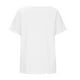 thumbnail image 4 of Blusa de manga corta con estampado de cuello redondo de algodón y cáñamo para mujer OAVQHLG3B Store  lin121212, 4 of 5