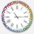 thumbnail image 1 of Designart 'Rainbow Butterfly Origami ' Farmhouse wall clock, 1 of 6