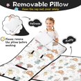 thumbnail image 3 of Princess and Carriage White Pattern Teens Toddler Nap Mat with Pillow, Sleeping Mat Bag for Preschool Daycare 60"x20", 3 of 6