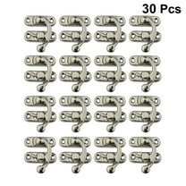 HEATSHAKING 30Pcs Safety Hasp Iron Padlocks & Hasps for Packaging Securing Items Silver