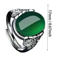 thumbnail image 2 of Natural Agate Onyx Stone Rings for Women,Adjustable White Gold Plated Sterling Silver Crusader Flower Fox Wedding Engagement Oval Round Gem Gemstone Birthstone Crystal Rings Jewelry, 2 of 2
