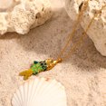 thumbnail image 3 of NICKSUN 18K Gold-Plated Stainless Steel Color-Dipped Fish Pendant Necklace - Minimalist Nautical Fashion Jewelry for Women, 3 of 8
