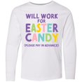 thumbnail image 3 of Inktastic Will Work for Easter Candy Please Pay in Advance Long Sleeve Youth T-Shirt, 3 of 5