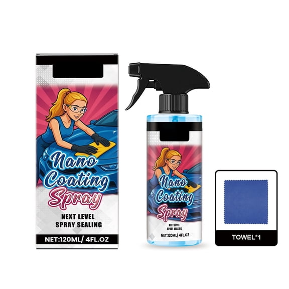 Car Care & Cleaning Car Nano Coating Spray Kit Enhances Gloss and Shine with Easy Application Long Lasting Paint Sealant for Automotive 120ml