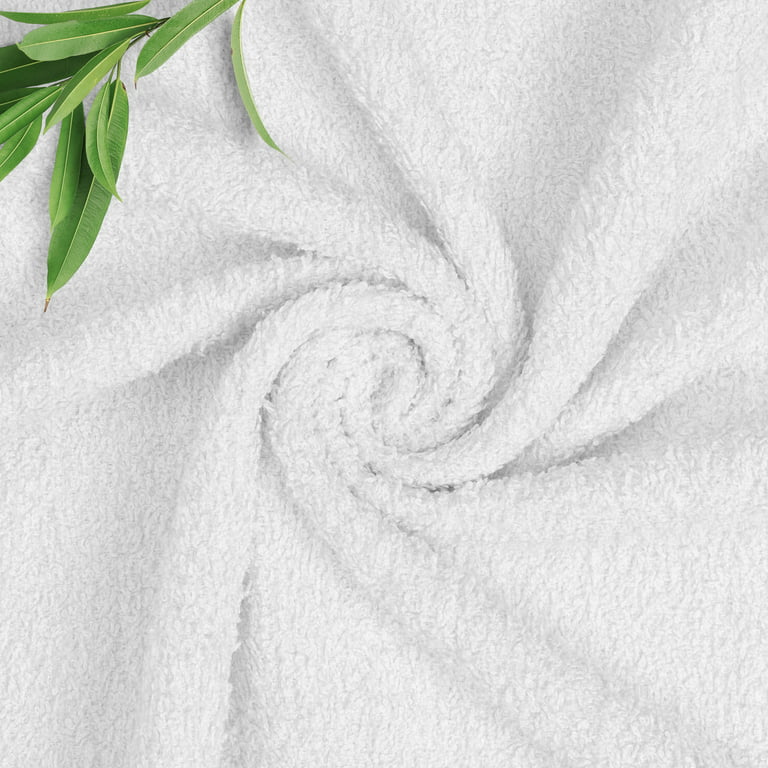 David Textiles 44 Cotton Terrycloth Fabric By the Yard, White